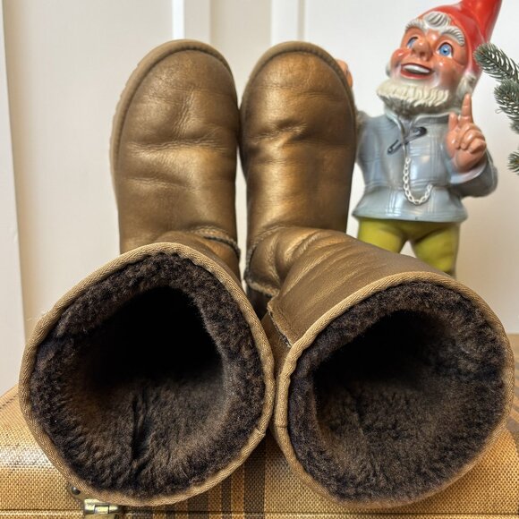 Metallic Brown Tall UGG Boots, Women's Size 8 - Picture 5 of 9